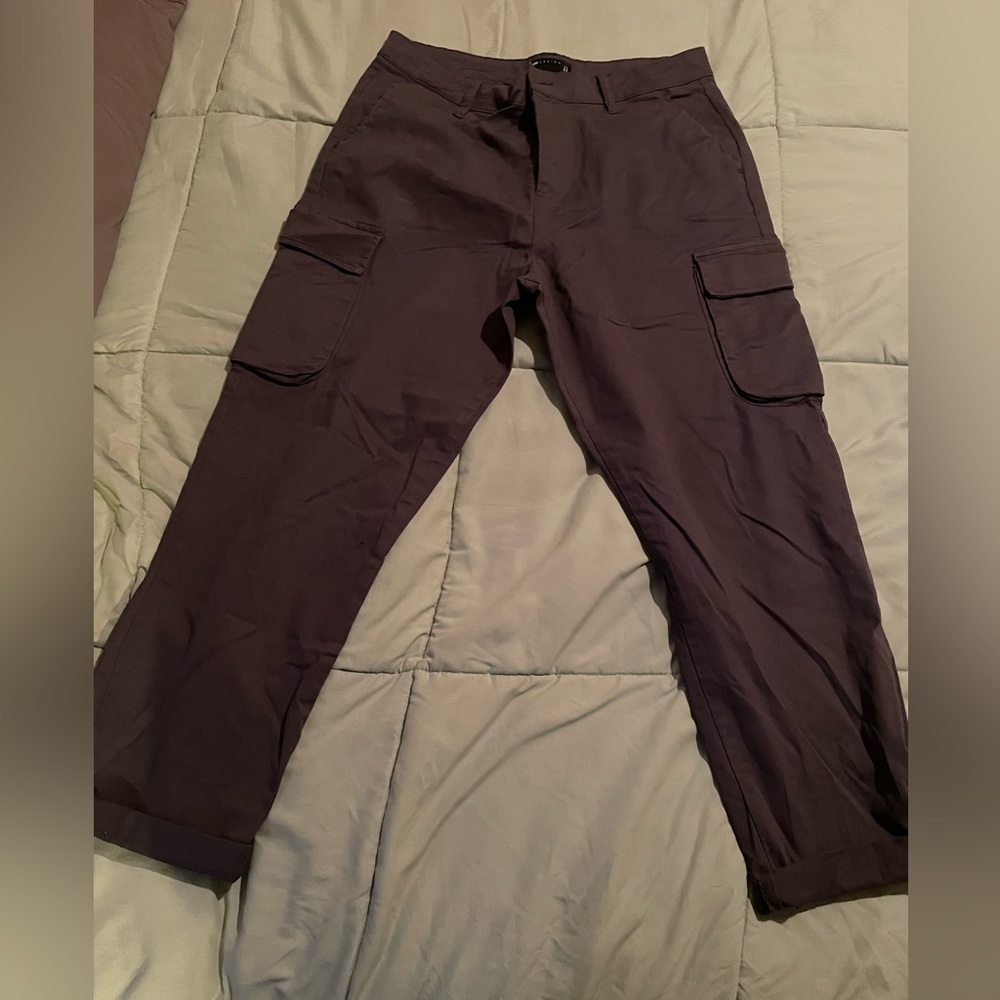 ASOS DESIGN skinny cargo pants in washed black